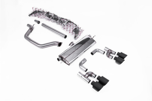 VW Golf GTI Mk8 - Particulate Filter-Back - Golf R Style - Road+ with Cerakote Black Tips
