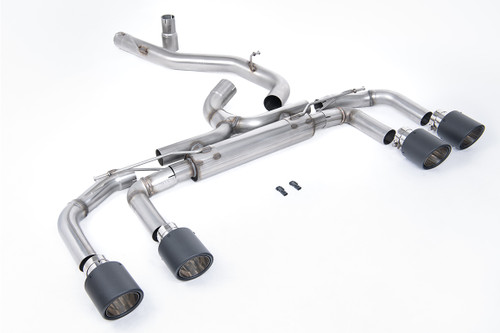 VW Golf R MK8/MK8.5 - 80mm Systems Non Valved with Carbon Tips (Race System - Loudest)