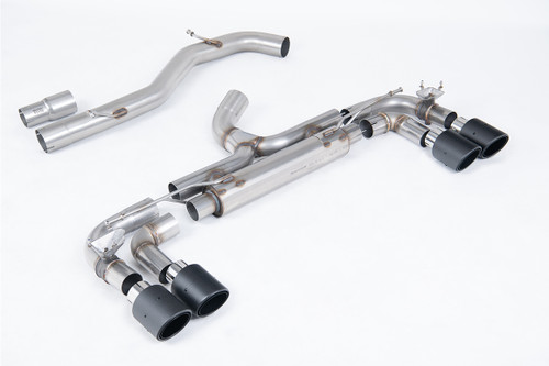 VW Golf R MK7 - 80mm Race Cat-back with GT-100 Carbon Trims (Non-Resonated - Loudest)