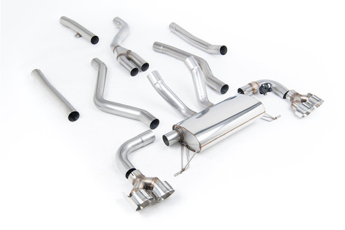 BMW G20 M340i & G22 M440i - Cat-back with Quad GT-100 Polished Trims