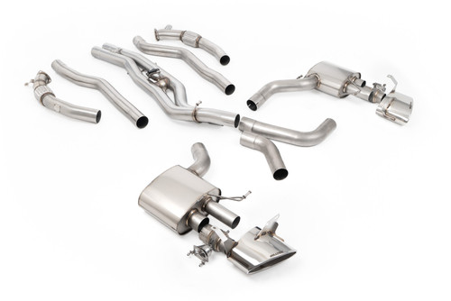 Audi RS6/RS7 C8 - Non-Resonated Signature Series Titanium Axle back with Polished Ovals