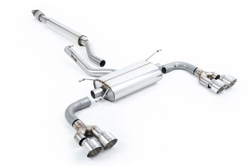 Toyota GR86 - Resonated (Quieter) Quad Outlet Cat Back for TRD Diffuser with Polished Tips