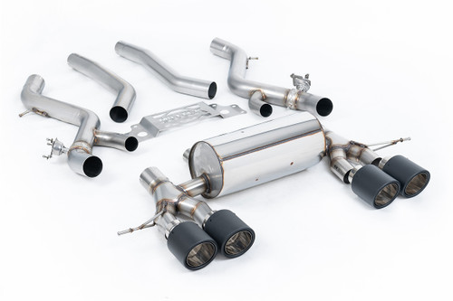 BMW G87 M2 - OPF/GPF Back with Centre Resonator Bypass & JET-115 Carbon Fibre Trims