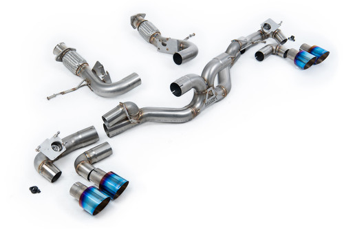 Chevrolet Corvette C8 (Non GPF Models) - Cat-back with Burnt/Blue Titanium Tips