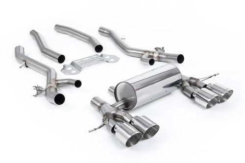 BMW G8X M3/M4 - OPF/GPF Back with Centre Resonator Bypass System with GT-115 Polished Trims