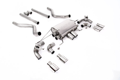Land Rover Defender 90 5.0 V8 (NAS Non GPF Models) - Cat Back Valved System with Polished Trims - Non Resonated (Loudest)
