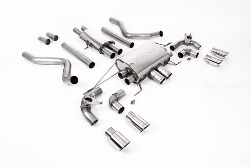 Land Rover Defender 110 5.0 V8 (NAS Non GPF Models) - Cat Back Valved System with Polished Trims - Resonated