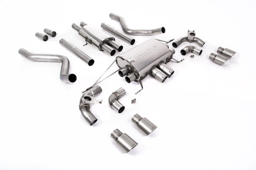 Land Rover Defender 110 5.0 V8 (NAS Non GPF Models) - Cat Back Valved System with Brushed Titanium Trims - Resonated