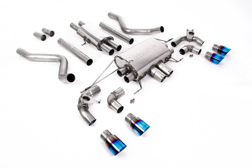 Land Rover Defender 110 5.0 V8 (NAS Non GPF Models) - Cat Back Valved System with Burnt Titanium Trims - Resonated
