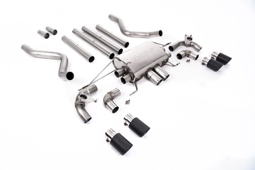 Land Rover Defender 110 5.0 V8 (NAS Non GPF Models) - Cat Back Valved System with Carbon Trims - Non Resonated (Loudest)