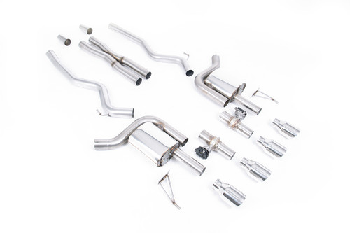 Ford Mustang 5.0 V8 GT (S650 Fastback) - Active Valved Cat Back with X Pipe and Polished Tips