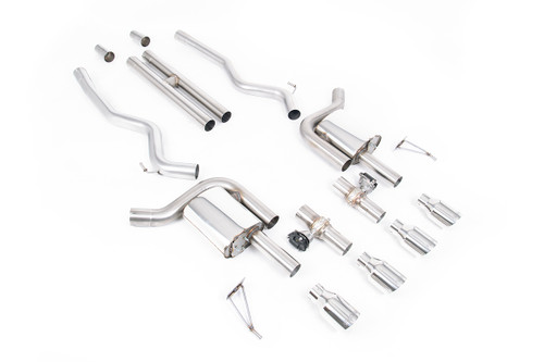 Ford Mustang 5.0 V8 GT (S650 Fastback) - Active Valved Cat Back with H Pipe and Polished Tips