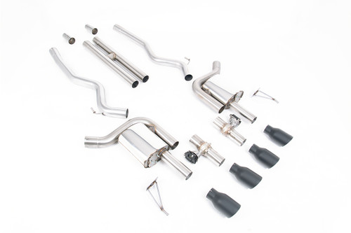 Ford Mustang 5.0 V8 GT (S650 Fastback) - Active Valved Cat Back with H Pipe and Cerakote Tips