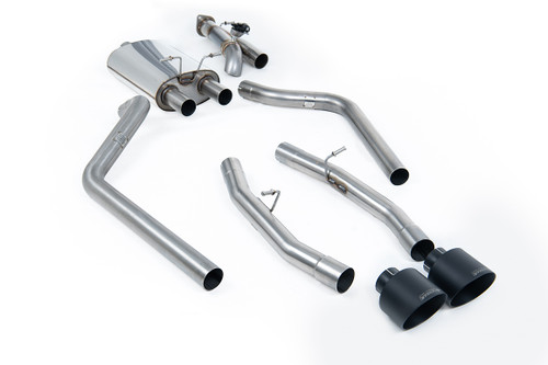 Dodge Ram 1500 5th Gen (Hemi V8) - Valved Cut Out Cat-Back (includes Remote Control) with 5.5' Cerakote Black Tips