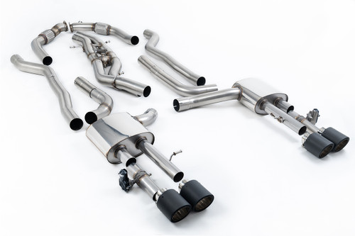 Audi S8 D5 V8 (Long Wheel Base) - Non-Resonated (Louder) Cat-Back with Carbon Tips