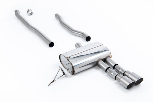 Mini Cooper S F55 - Non-Resonated (Louder) Cat-Back with Brushed Titanium Tips