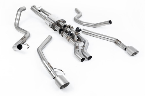 Ford Raptor 3.0 V6 - Valved Cat Back with GT-115 Brushed Titanium Tips