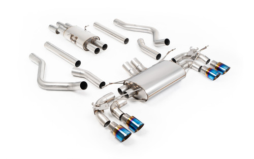 Land Rover Defender 130 5.0 V8 - Resonated Valved OPF/GPF Back System with Burnt/Blue Titanium Trims