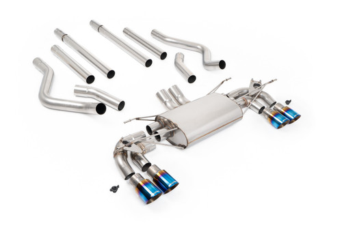 Land Rover Defender 130 5.0 V8 - Non-Resonated (Louder) Valved OPF/GPF Back System with Burnt/Blue Titanium Trims