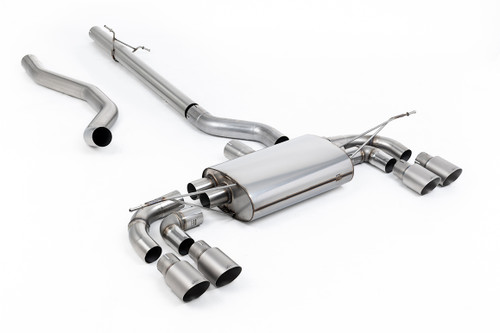 Land Rover Defender 130 2.0 I4 P300 & P400e - Non Resonated OPF/GPF Back System with Brushed Titanium Trims
