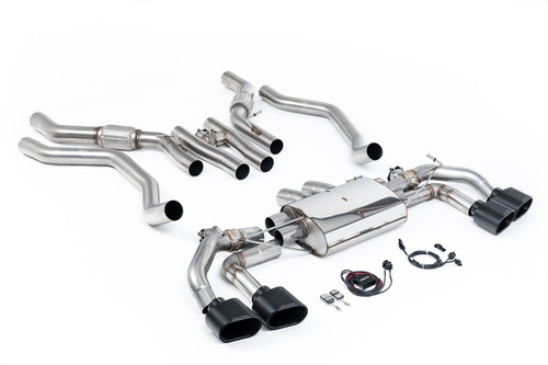 Range Rover Sport P530 L461 V8 - OPF/GPF Back (Valved) with Cerakote Black Oval Tips