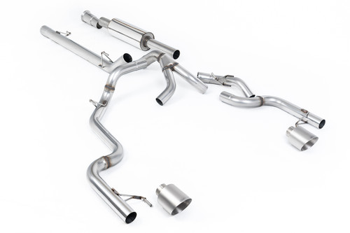 Ford F150 5.0 V8 Supercrew Tremor - Road+ Resonated Cat-back with Dual Brushed Titanium Tips