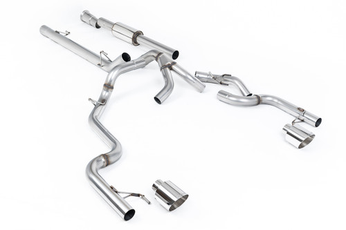 Ford F150 5.0 V8 Supercrew Tremor - Race Part-Resonated (Louder) Cat-back with Dual Polished Tips