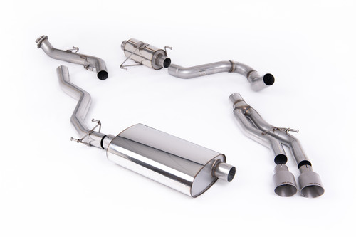 Toyota Tacoma 2.4L Turbo Hybrid - Resonated Catback with 2 x GT-100 Brushed Titanium Tips
