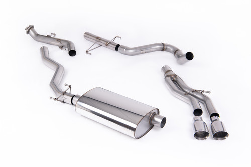 Toyota Tacoma 2.4L Turbo Hybrid - Non-Resonated (Louder) Catback with 2 x GT-100 Polished Tips