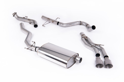 Toyota Tacoma 2.4L Turbo Hybrid - Non-Resonated (Louder) Catback with 2 x GT-100 Brushed Titanium Tips
