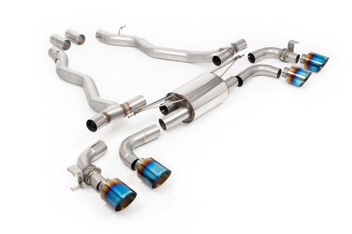 BMW M5 G90/G99 (UK/EU Spec) - Axle Back with Burnt/Blue Titanium Tips