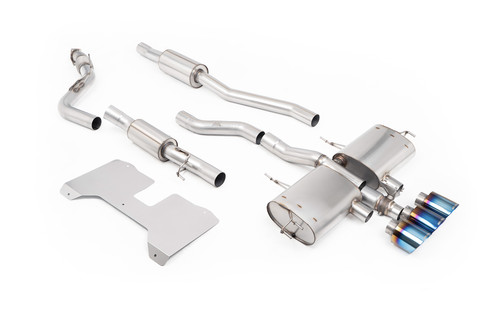 Honda Civic FL5 Type R - Resonated Valved Catback with Burnt/Blue Titanium Tips