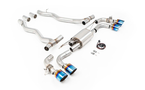 BMW M5 G90/G99 (NAS/ROW Spec) - Axle Back with Burnt/Blue Titanium Tips