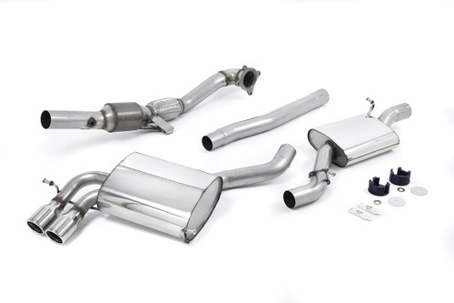 Audi S3 8P Sportback - Turbo-Back Exhaust System with Hi-Flow Sports Catalyst with Polished Trims