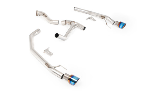 Ford Ranger 3.0 V6 TDCI/ VW Amarok V6 Diesel - Axle Back System with Burnt/Blue Titanium Tips
