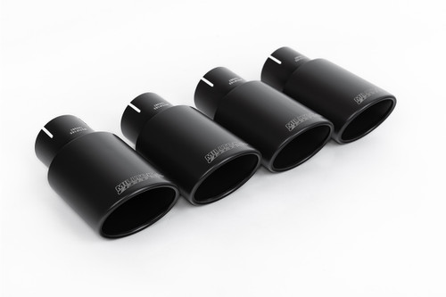 Audi TTS MK3 - Resonated (Quieter) Cat-Back Exhaust System with Cerakote Black Oval Tips
