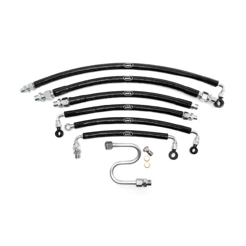 Turbo Oil Feed, Water Feed and Water Return Lines for Nissan Skyline R32, R33, R34 GT-R HEL Stainless Steel Braided