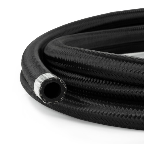 HEL AN8 Rubber Black Nylon Braided Fuel Oil Coolant Hose Line