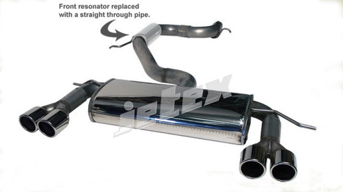 Jetex 40DH6DTR Exhaust Half System (non-resonated with racepipe) 76.5mm Twin Round 80mm Quad Leon 1P