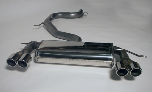 Jetex 40DH7DTR Exhaust Half System (non-resonated with racepipe) 76.5mm Twin Round 80mm Quad Scirocco MK3