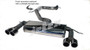 Jetex 40DH6DTR Exhaust Half System (non-resonated with racepipe) 76.5mm Twin Round 80mm Quad Leon 1P – alternate view 2