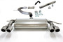 Jetex 40DH59DTR Exhaust Half System (non-resonated with racepipe) 76.5 + 63.5mm Twin Round 80mm Quad Golf MK5