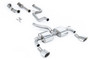 Ford Focus MK2 RS - Non-Resonated (Louder) Turbo-Back Exhaust System with Hi-Flow Sports Catalyst & Dual DTM Trims