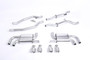 Porsche Cayenne 958 Turbo V8 (Pre-Facelift) - Resonated (Quieter) Cat-Back Exhaust System with Cup Style Polished Trims