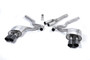 Ford Mustang 2.3 (S550 Fastback) - Non-Resonated (Louder) Cat-Back Exhaust System with GT-90 Cerakote Black Trims (For Roush