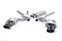 Ford Mustang 2.3 (S550 Fastback) - Resonated (Quieter) Cat-Back Exhaust System with GT-90 Cerakote Black Trims (For Roush