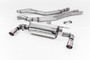 Non-Resonated (Louder) Race Cat-Back Exhaust System with Polished GT-90 Trims