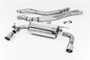 Non-Resonated (Louder) Race Cat-Back Exhaust System with Polished GT-90 Trims