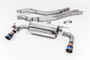 Non-Resonated (Louder) Race Cat-Back Exhaust System with Burnt Titanium GT-90 Trims