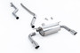 BMW F30 320i M Sport - Race Non-Resonated (Loudest) Cat-Back Exhaust System with Polished GT-90 Trims (For M340i Valance)